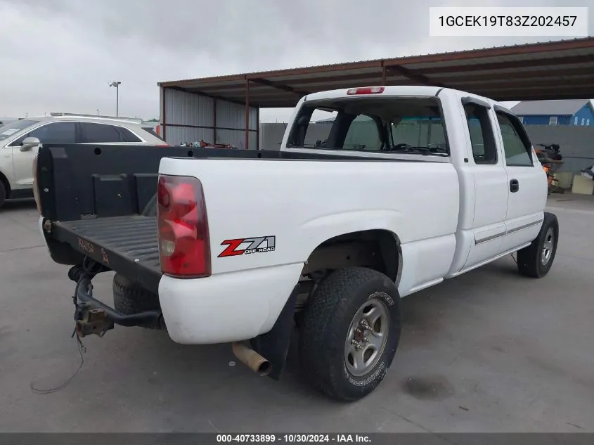 2003 Chevrolet Silverado 1500 Lt VIN: 1GCEK19T83Z202457 Lot: 40733899