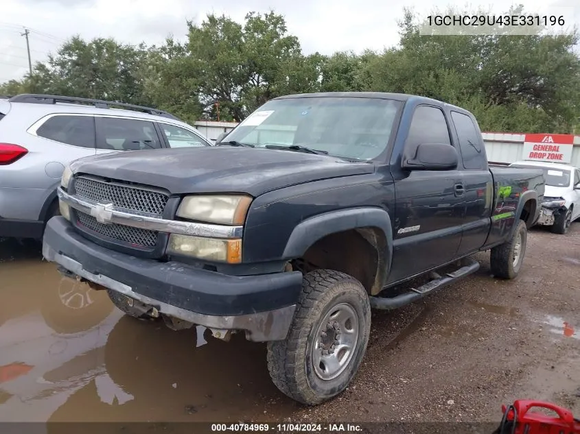 2003 Chevrolet Silverado 2500Hd VIN: 1GCHC29U43E331196 Lot: 40784969