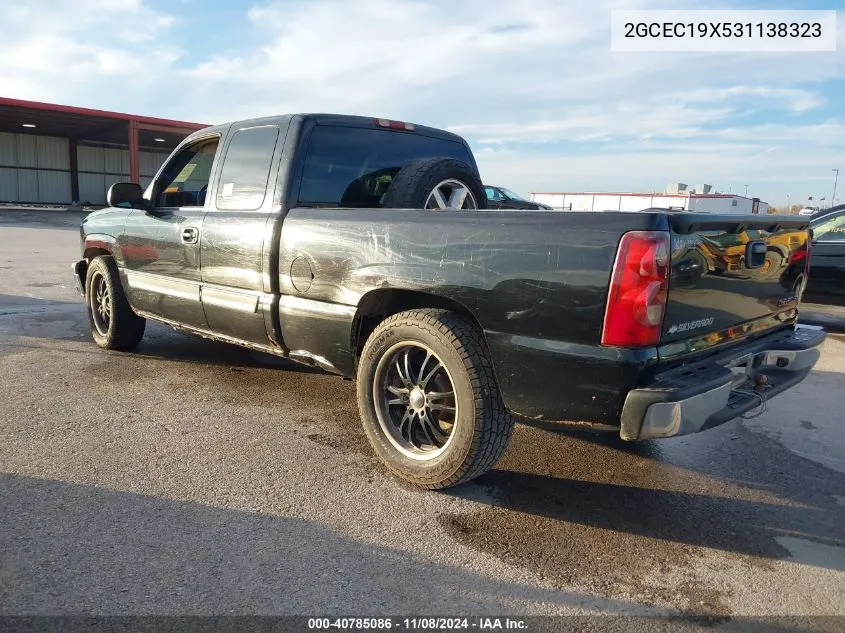 2003 Chevrolet Silverado 1500 Ls VIN: 2GCEC19X531138323 Lot: 40785086