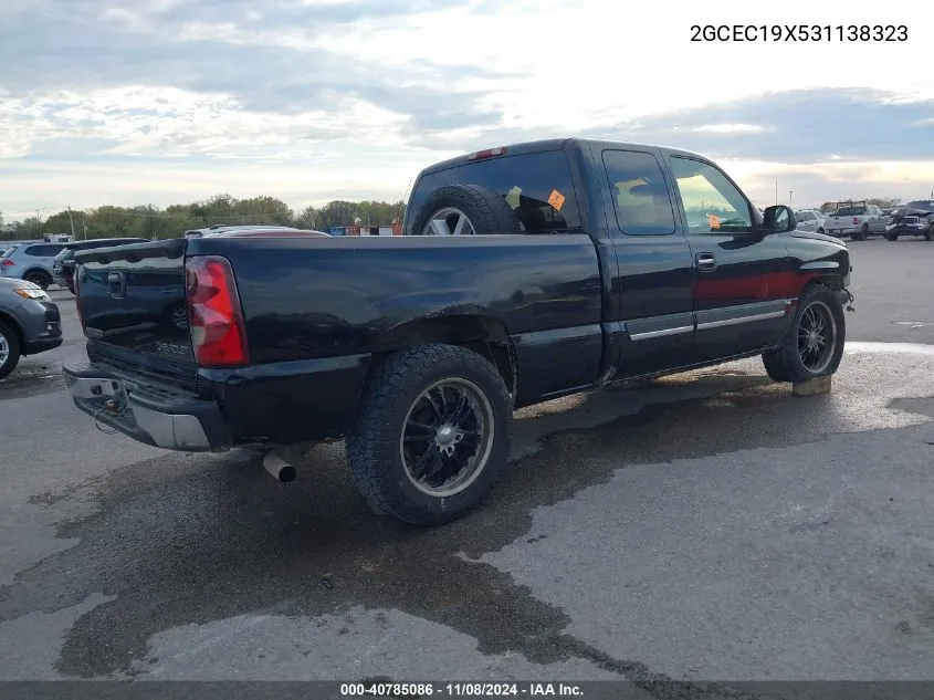 2003 Chevrolet Silverado 1500 Ls VIN: 2GCEC19X531138323 Lot: 40785086