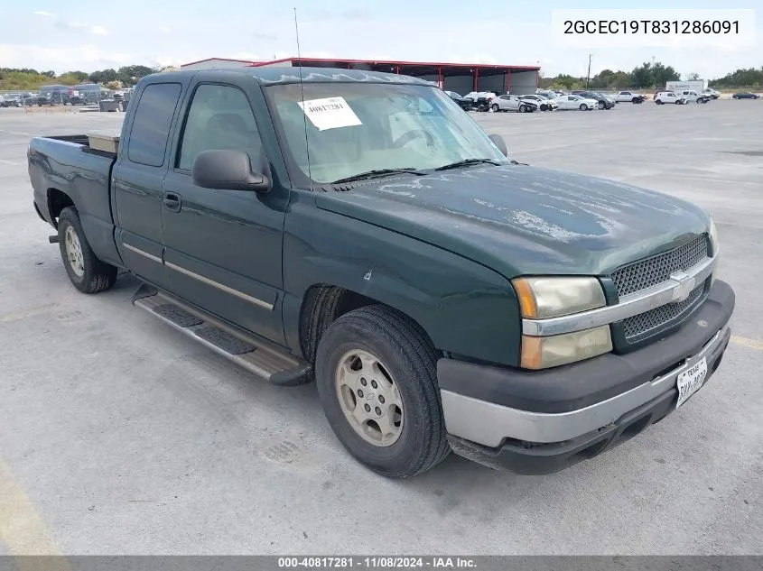 2003 Chevrolet Silverado 1500 Ls VIN: 2GCEC19T831286091 Lot: 40817281