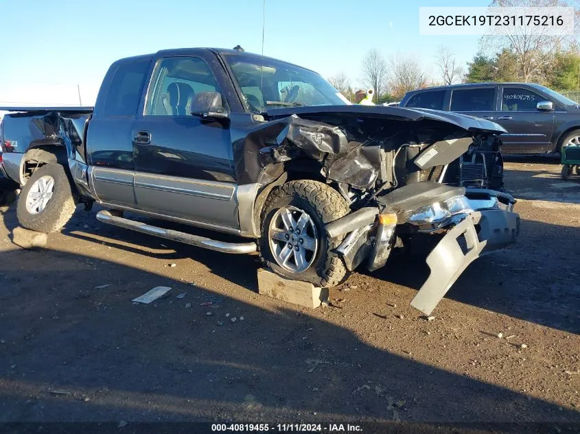 2003 Chevrolet Silverado 1500 Ls VIN: 2GCEK19T231175216 Lot: 40819455