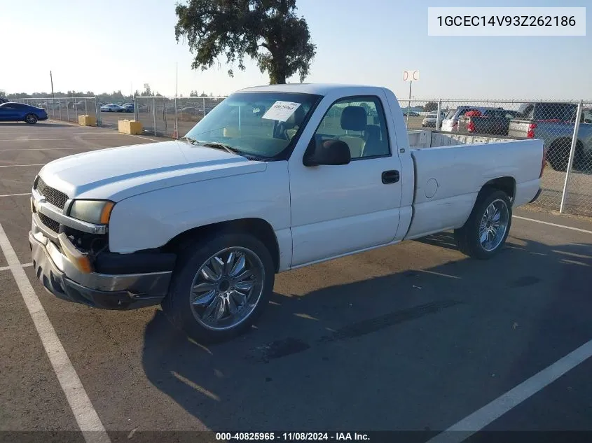 2003 Chevrolet Silverado 1500 Work Truck VIN: 1GCEC14V93Z262186 Lot: 40825965