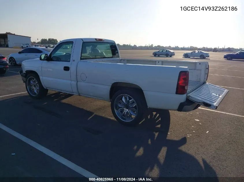 2003 Chevrolet Silverado 1500 Work Truck VIN: 1GCEC14V93Z262186 Lot: 40825965