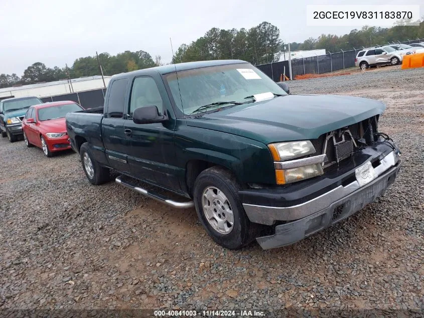 2GCEC19V831183870 2003 Chevrolet Silverado 1500 Ls