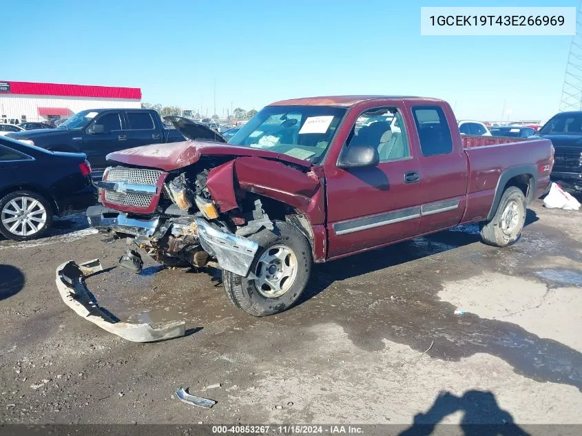 2003 Chevrolet Silverado 1500 Ls VIN: 1GCEK19T43E266969 Lot: 40853267