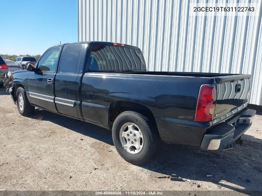 2003 Chevrolet Silverado 1500 Ls VIN: 2GCEC19T631122743 Lot: 40860056