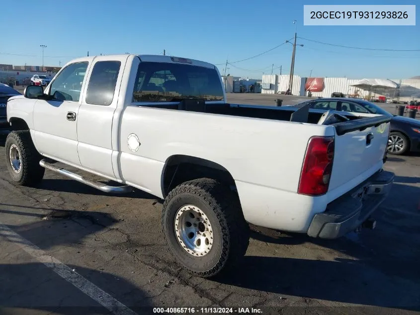 2003 Chevrolet Silverado 1500 Lt VIN: 2GCEC19T931293826 Lot: 40865716