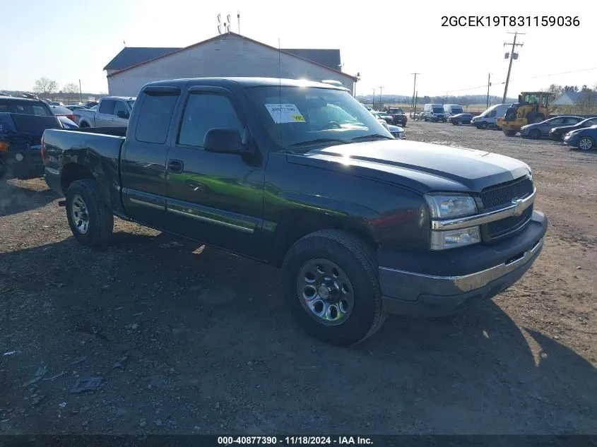 2003 Chevrolet Silverado 1500 Ls VIN: 2GCEK19T831159036 Lot: 40877390