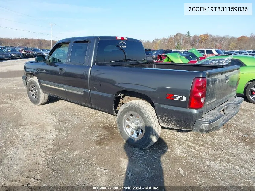 2003 Chevrolet Silverado 1500 Ls VIN: 2GCEK19T831159036 Lot: 40877390