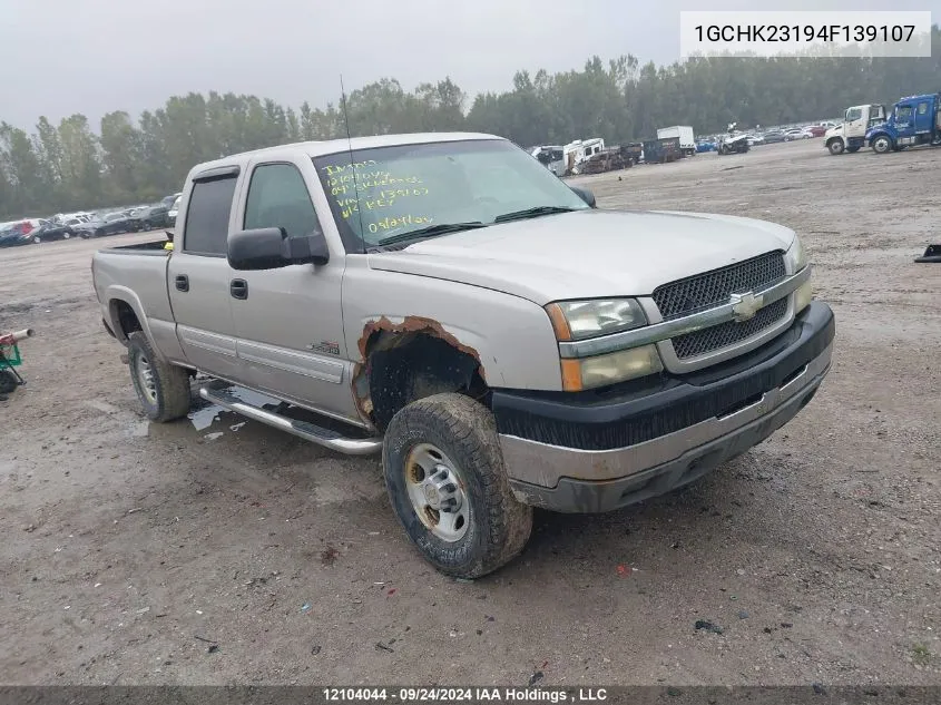 2004 Chevrolet Silverado 2500Hd VIN: 1GCHK23194F139107 Lot: 12104044