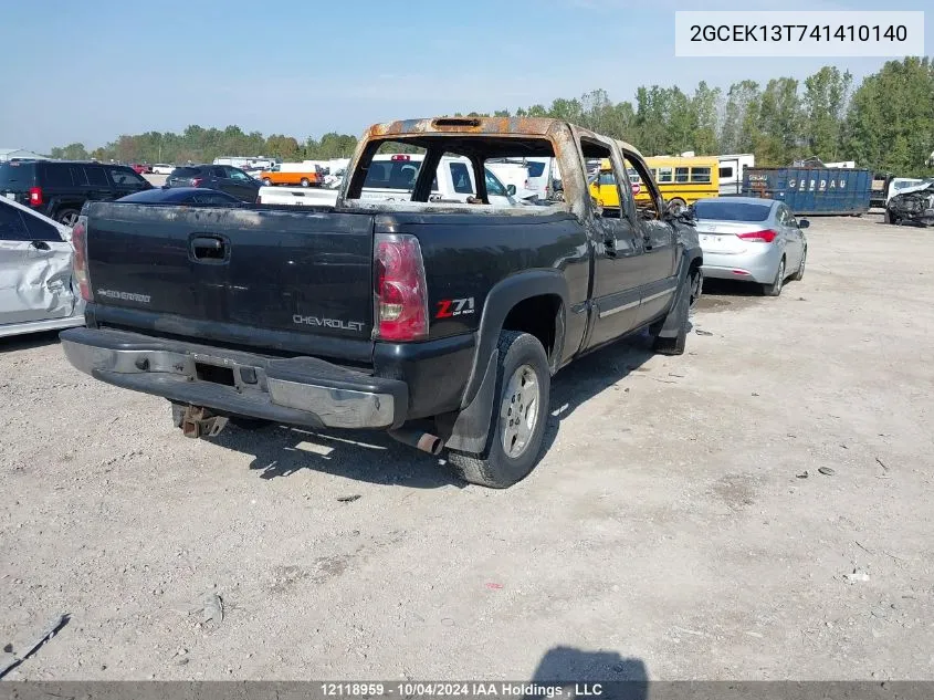 2004 Chevrolet Silverado 1500 VIN: 2GCEK13T741410140 Lot: 12118959