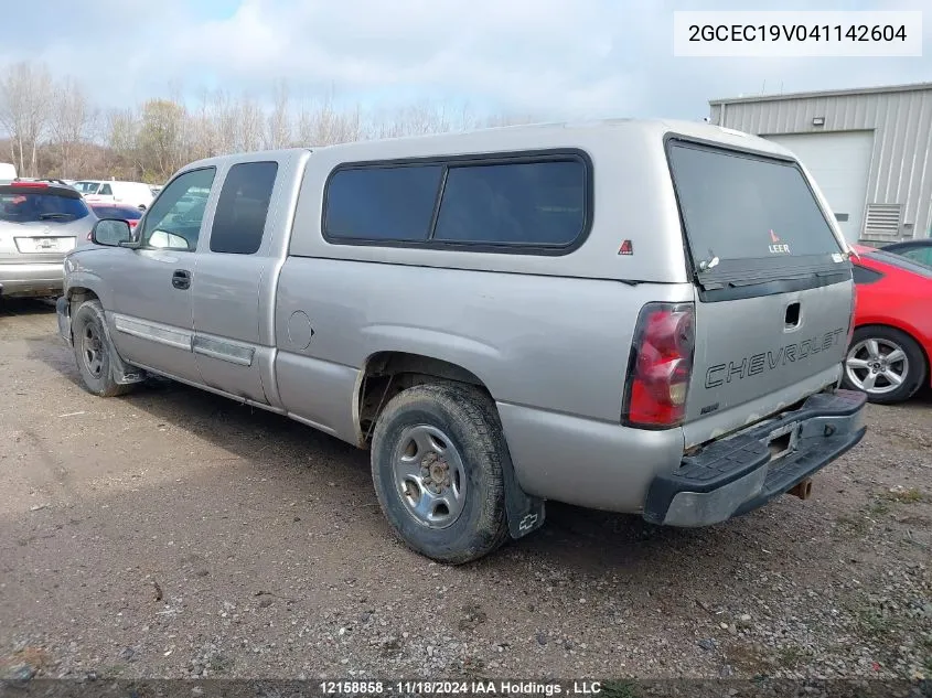 2004 Chevrolet Silverado C1500 VIN: 2GCEC19V041142604 Lot: 12158858