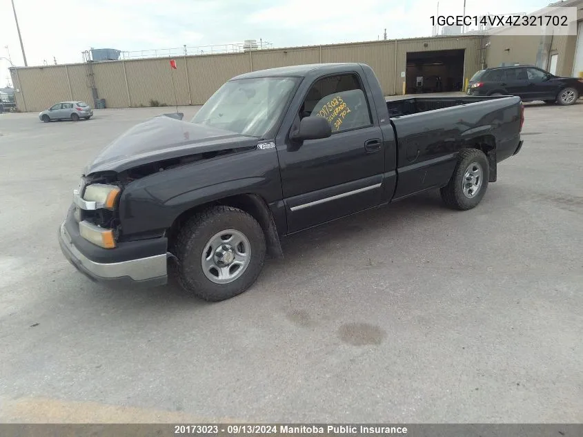 1GCEC14VX4Z321702 2004 Chevrolet Silverado 1500