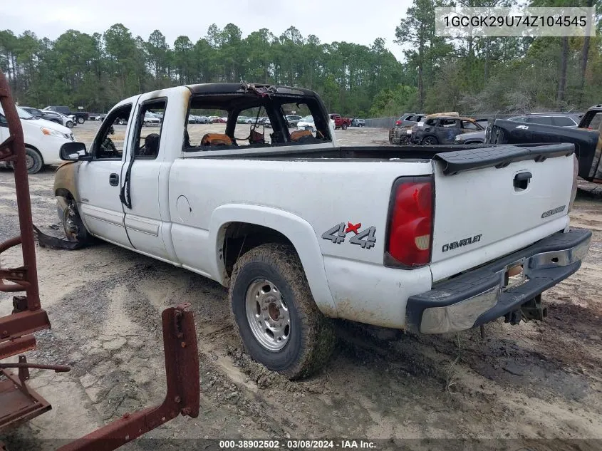 2004 Chevrolet Silverado 2500 Ls VIN: 1GCGK29U74Z104545 Lot: 38902502