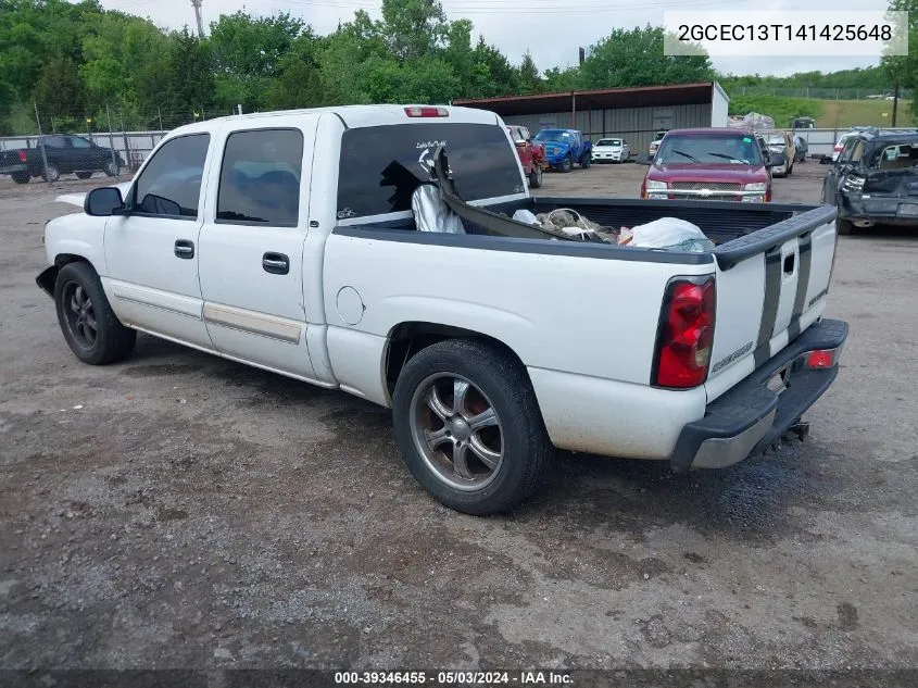 2004 Chevrolet Silverado 1500 Ls VIN: 2GCEC13T141425648 Lot: 39346455