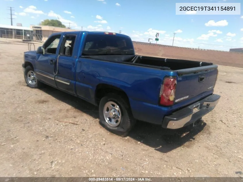 2004 Chevrolet Silverado 1500 VIN: 2GCEC19T341154891 Lot: 40327056