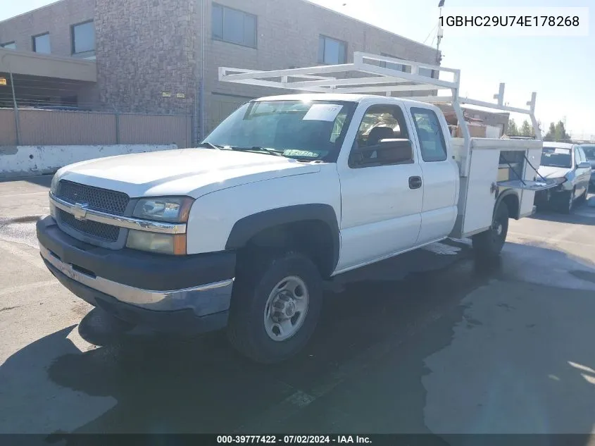 2004 Chevrolet Silverado 2500Hd Work Truck VIN: 1GBHC29U74E178268 Lot: 39777422