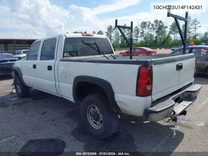 2004 Chevrolet Silverado 2500Hd Work Truck VIN: 1GCHC23U14F142431 Lot: 39782069