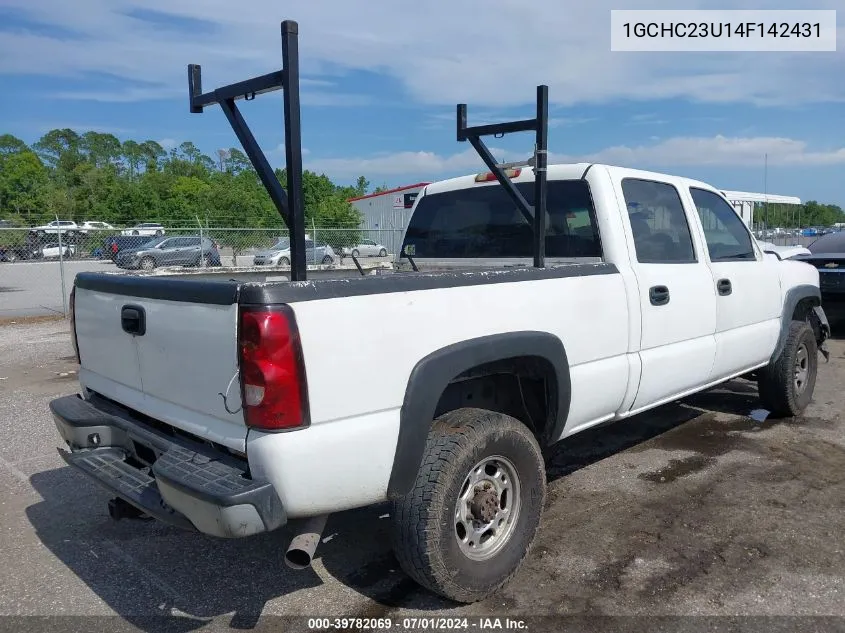 2004 Chevrolet Silverado 2500Hd Work Truck VIN: 1GCHC23U14F142431 Lot: 39782069