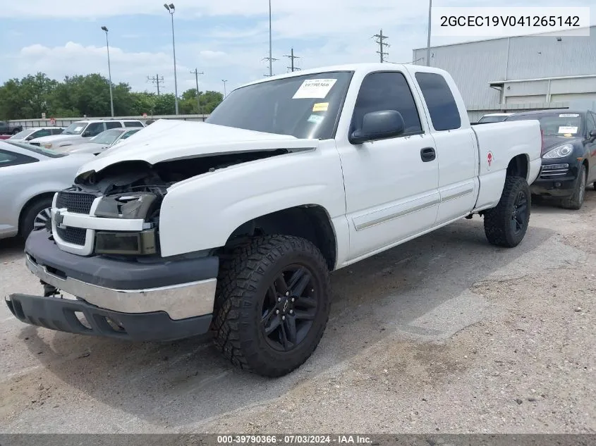 2004 Chevrolet Silverado 1500 Ls VIN: 2GCEC19V041265142 Lot: 39790366