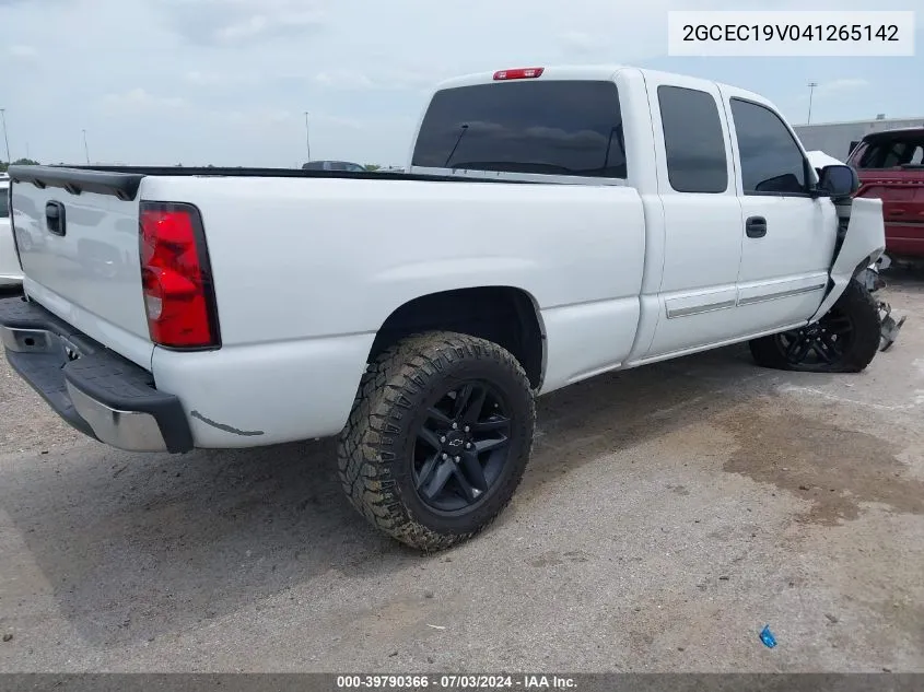 2004 Chevrolet Silverado 1500 Ls VIN: 2GCEC19V041265142 Lot: 39790366