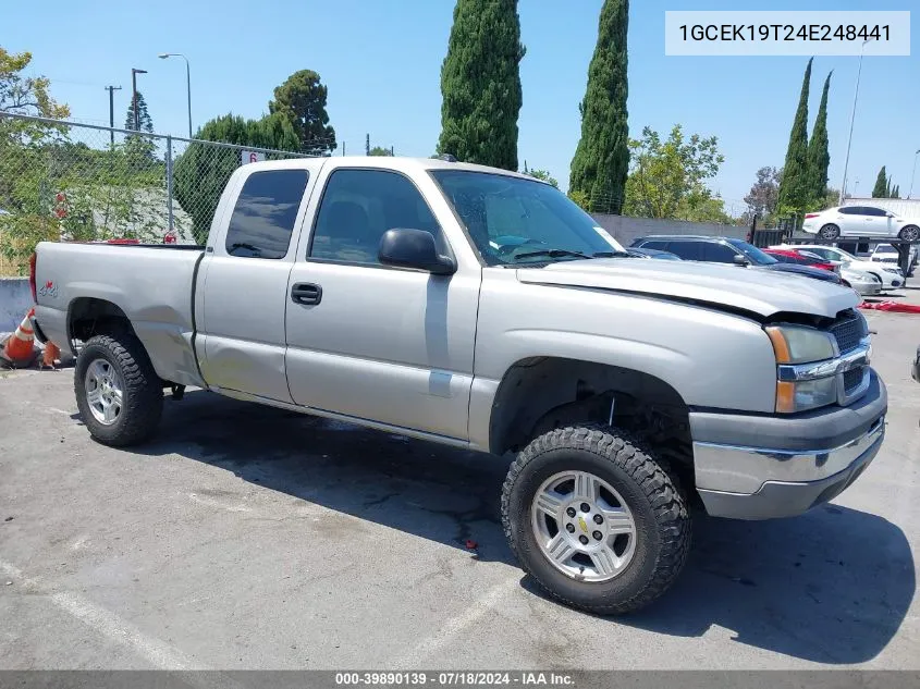 2004 Chevrolet Silverado 1500 Lt VIN: 1GCEK19T24E248441 Lot: 39890139