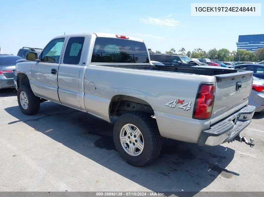 2004 Chevrolet Silverado 1500 Lt VIN: 1GCEK19T24E248441 Lot: 39890139