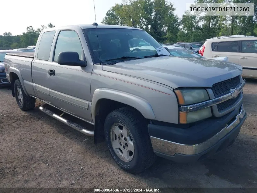 2004 Chevrolet Silverado 1500 Z71 VIN: 1GCEK19T04E211260 Lot: 39904536