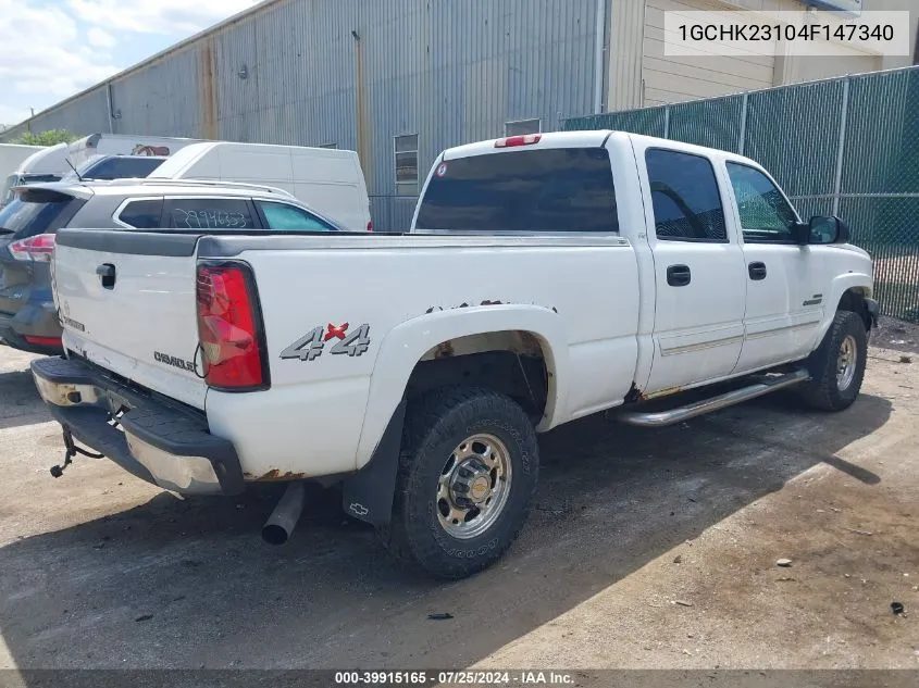 2004 Chevrolet Silverado 2500Hd Ls VIN: 1GCHK23104F147340 Lot: 39915165