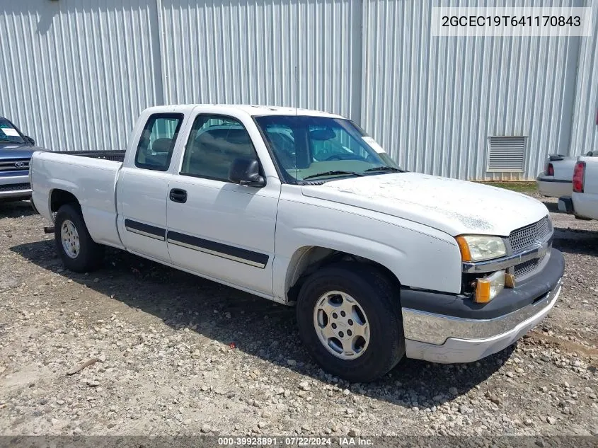 2004 Chevrolet Silverado 1500 VIN: 2GCEC19T641170843 Lot: 40660819