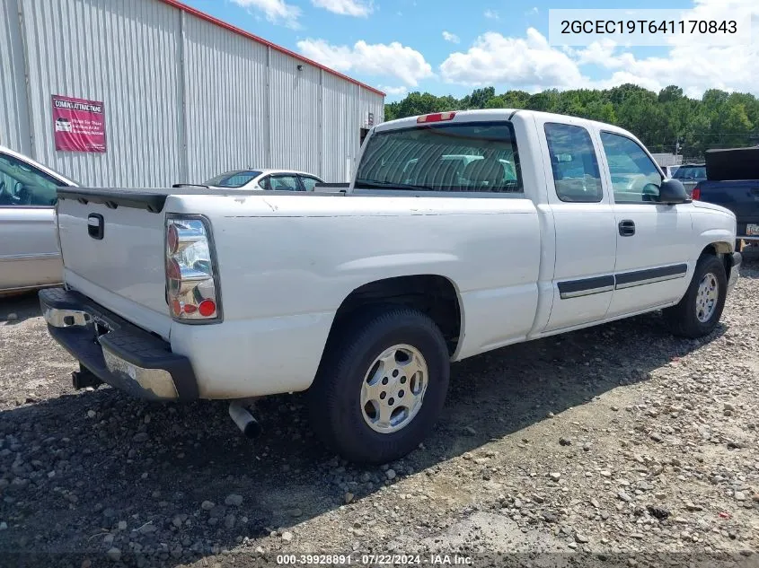 2004 Chevrolet Silverado 1500 VIN: 2GCEC19T641170843 Lot: 40660819