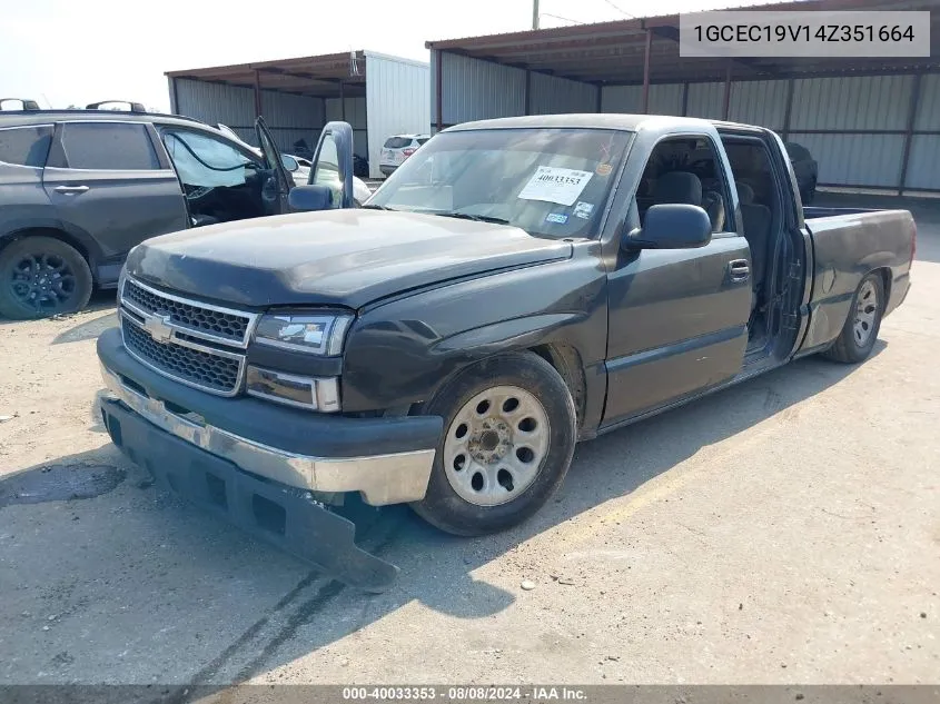 2004 Chevrolet Silverado 1500 C1500 VIN: 1GCEC19V14Z351664 Lot: 40033353