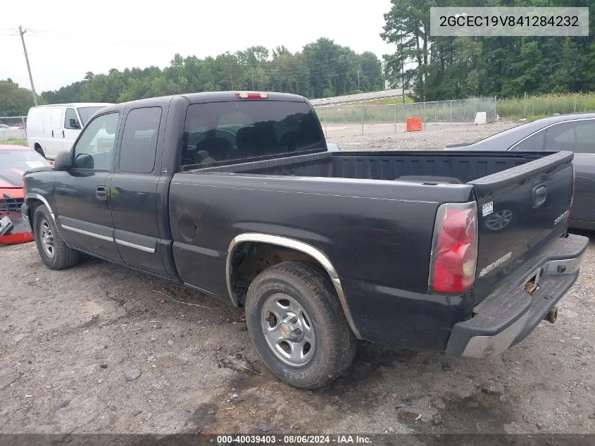 2004 Chevrolet Silverado 1500 Ls VIN: 2GCEC19V841284232 Lot: 40039403