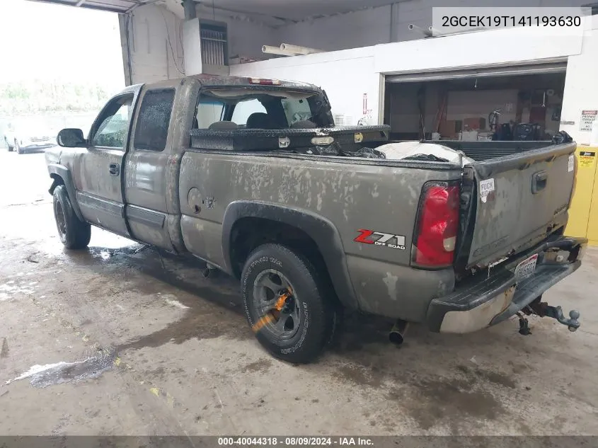 2004 Chevrolet Silverado 1500 Ls VIN: 2GCEK19T141193630 Lot: 40044318