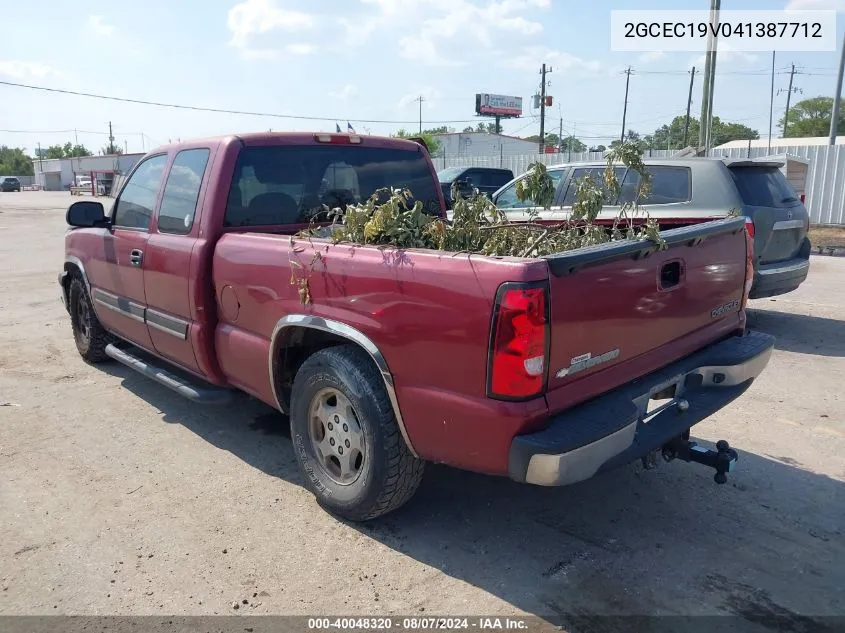 2004 Chevrolet Silverado 1500 Ls VIN: 2GCEC19V041387712 Lot: 40048320