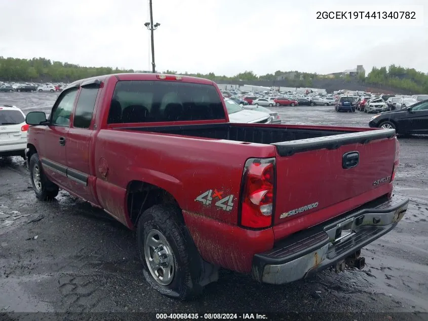 2004 Chevrolet Silverado 1500 Ls VIN: 2GCEK19T441340782 Lot: 40068435