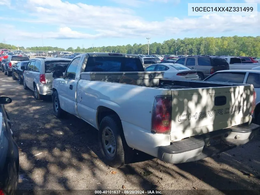 2004 Chevrolet Silverado 1500 Work Truck VIN: 1GCEC14XX4Z331499 Lot: 40101637