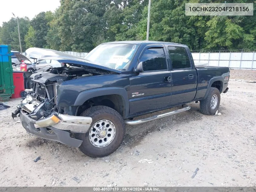 2004 Chevrolet Silverado 2500Hd Ls VIN: 1GCHK23204F218156 Lot: 40107173