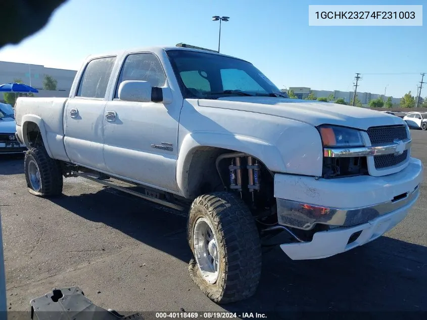 2004 Chevrolet Silverado 2500Hd Ls VIN: 1GCHK23274F231003 Lot: 40118469