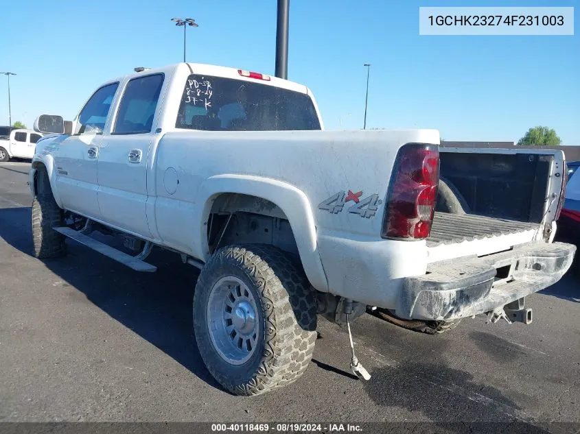 2004 Chevrolet Silverado 2500Hd Ls VIN: 1GCHK23274F231003 Lot: 40118469