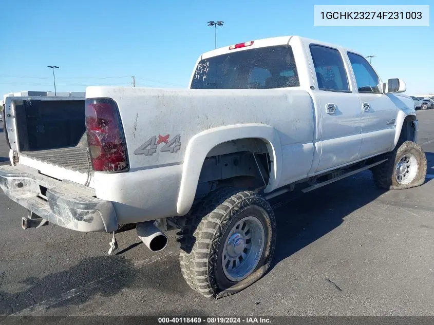 2004 Chevrolet Silverado 2500Hd Ls VIN: 1GCHK23274F231003 Lot: 40118469