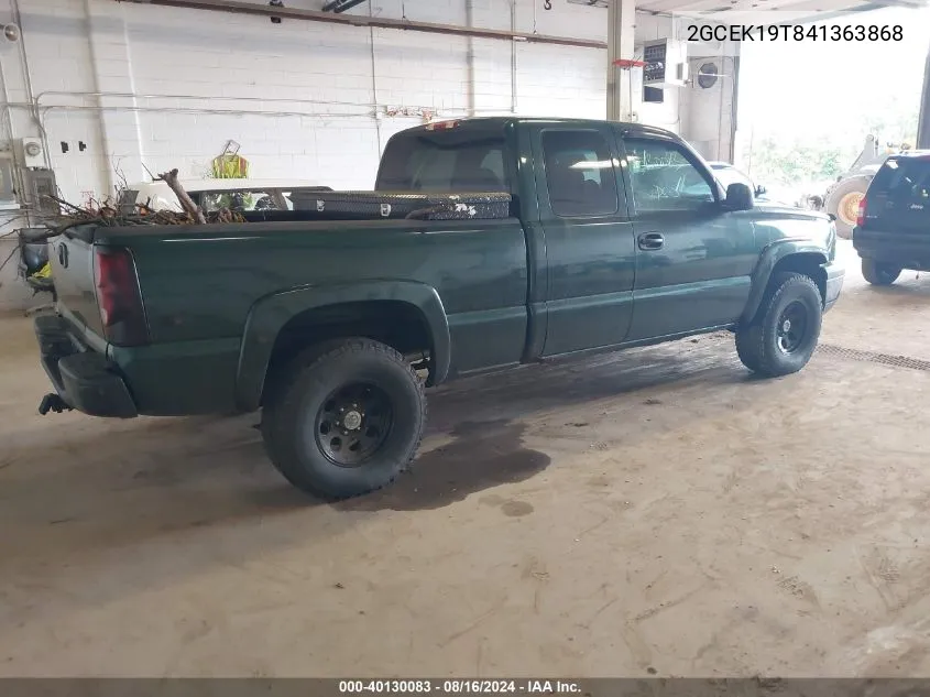 2004 Chevrolet Silverado 1500 Z71 VIN: 2GCEK19T841363868 Lot: 40130083