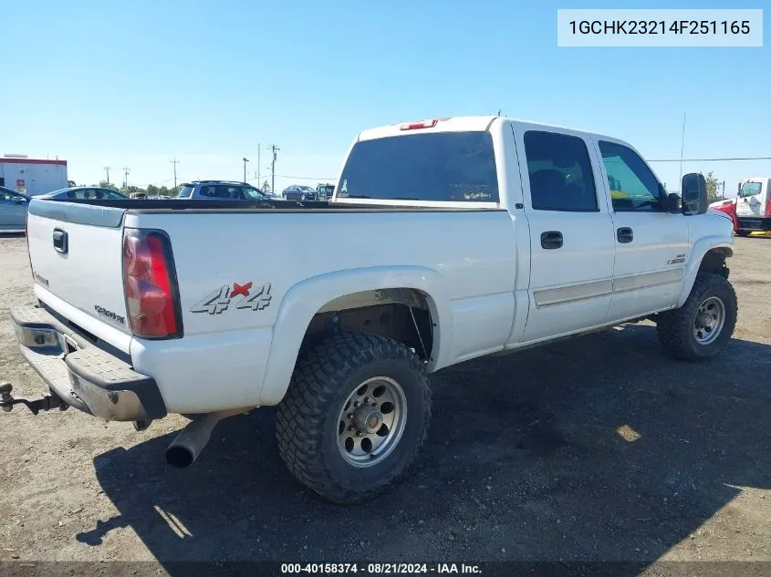 2004 Chevrolet Silverado 2500Hd Lt VIN: 1GCHK23214F251165 Lot: 40158374