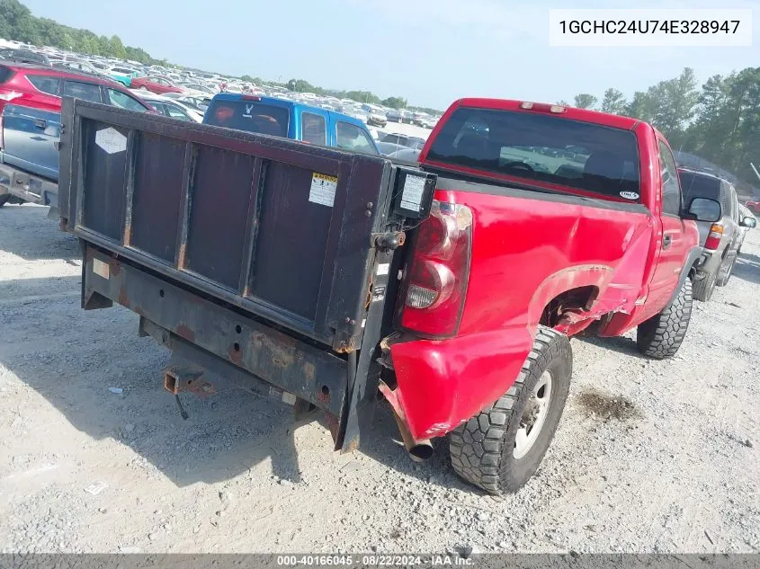 2004 Chevrolet Silverado 2500Hd Work Truck VIN: 1GCHC24U74E328947 Lot: 40166045