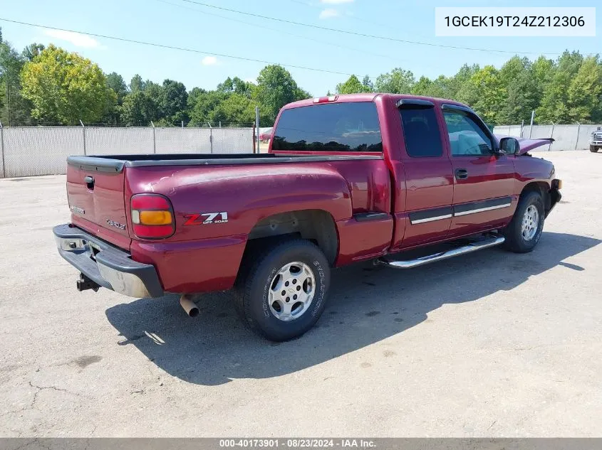 2004 Chevrolet Silverado 1500 Z71 VIN: 1GCEK19T24Z212306 Lot: 40173901