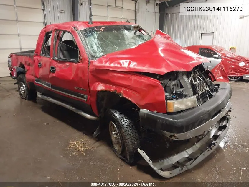 2004 Chevrolet Silverado 2500Hd Lt VIN: 1GCHK23U14F116270 Lot: 40177656