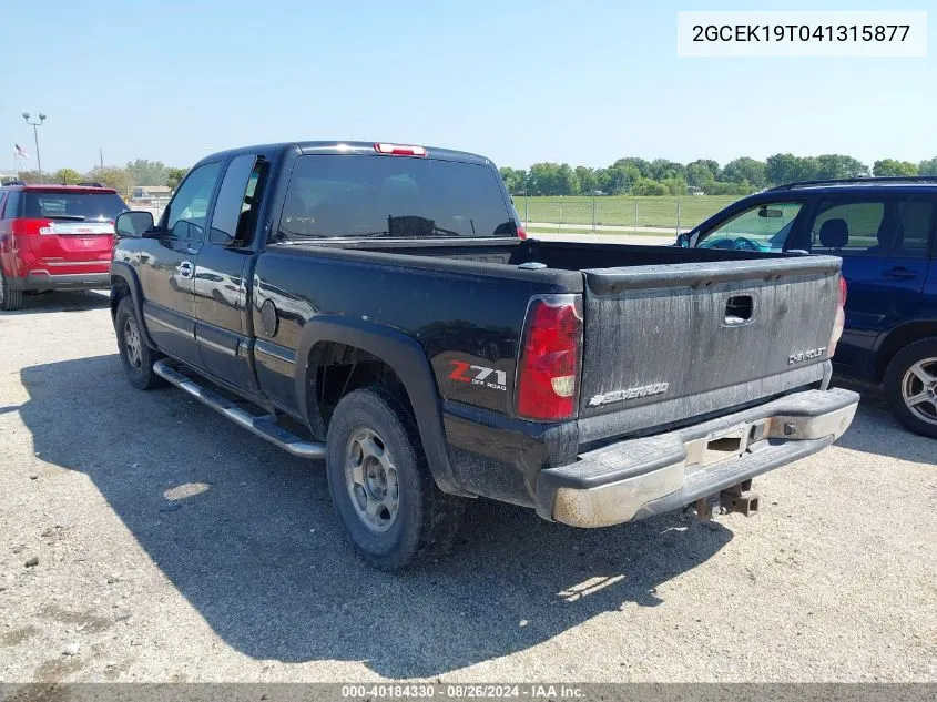 2004 Chevrolet Silverado 1500 Z71 VIN: 2GCEK19T041315877 Lot: 40184330