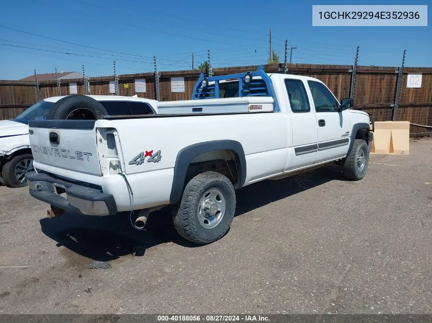 2004 Chevrolet Silverado 2500Hd VIN: 1GCHK29294E352936 Lot: 40188056