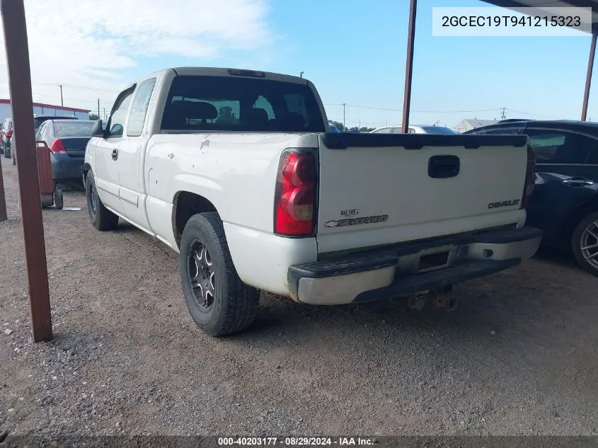 2004 Chevrolet Silverado 1500 Ls VIN: 2GCEC19T941215323 Lot: 40203177